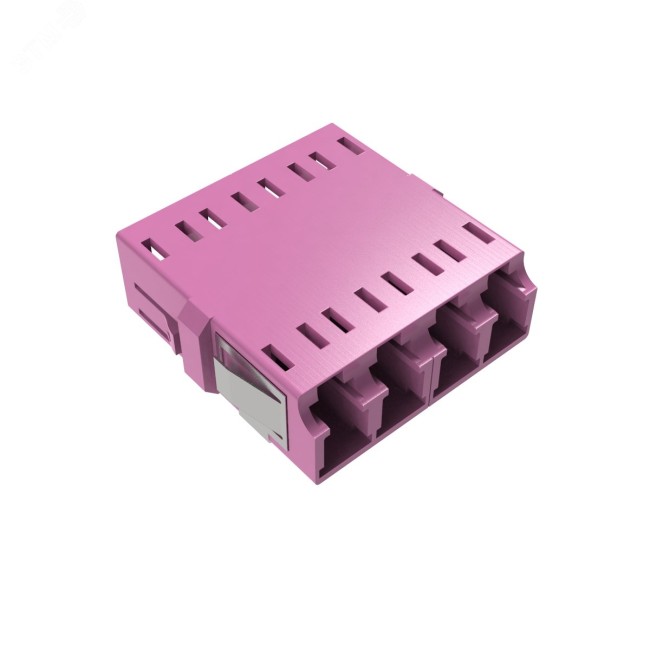 Адаптер LC/UPC-Quad Senior/Senior SC-Duplex footprint OM4 пурпурный