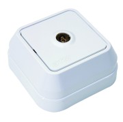 Розетка наружная телевизионная TV белая Розетка наружная телевизионная TV белая