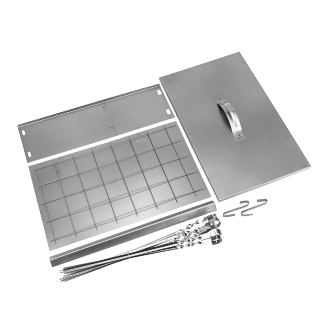 Мангал-коптильня сборная Эконом 400х250х400мм, с 6 шампурами, в гофрокартонной коробке СОКОЛ