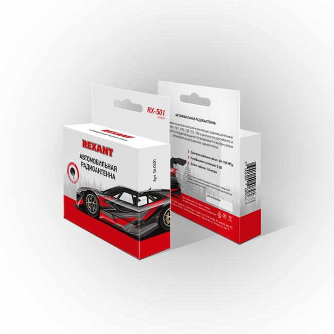 Антенна автомобильная внутрисалонная (радио), пассивная (модель RX-501) REXANT Антенна автомобильная внутрисалонная (радио), пассивная (модель RX-501) REXANT