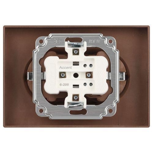Розетка 2-м СП Accent 6-205-09 16А IP20 250В 2P+E Schuko AL/CU титан Intro Б0063500 Розетка 2-м СП Accent 6-205-09 16А IP20 250В 2P+E Schuko AL/CU титан Intro Б0063500