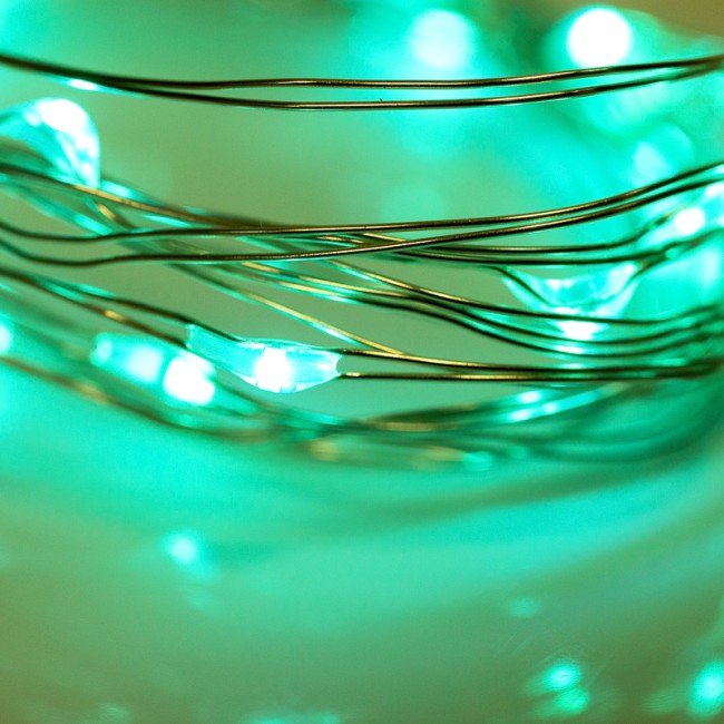 Гирлянда Роса, 2 м, 20 диодов, цвет бирюзовый, тонкий батарейный блок Гирлянда Роса, 2 м, 20 диодов, цвет бирюзовый, тонкий батарейный блок