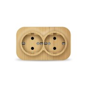 Розетка 2-м ОП 16А IP20 с заземл. сосна IONICH 1439 Розетка 2-м ОП 16А IP20 с заземл. сосна IONICH 1439