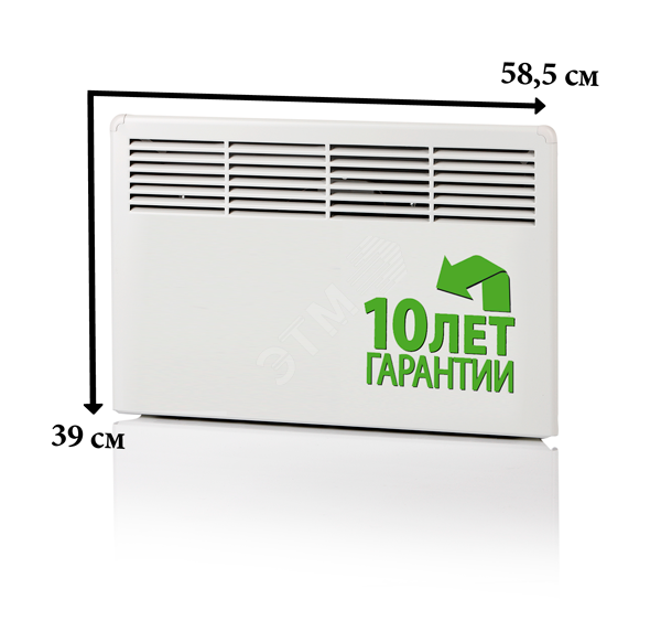 Конвектор 500W электронный термостат IP21 вилка 389мм