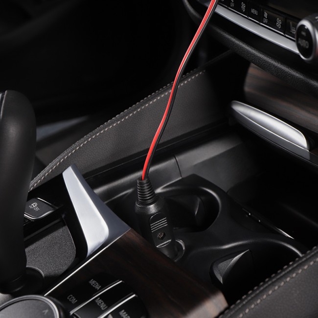 Автозарядка с индикатором (разъем 2.1х5.5) (АЗУ) шнур прямой 1.5 м REXANT