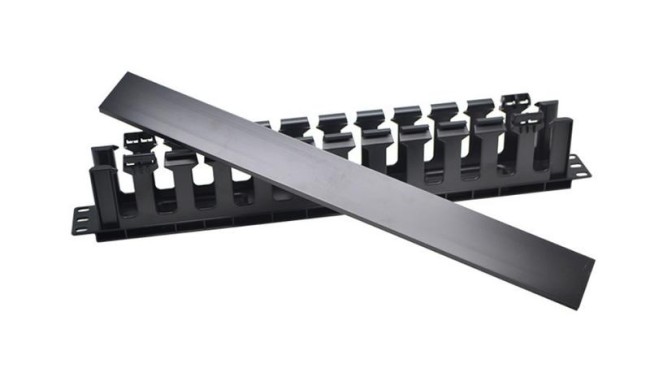 Органайзер кабельный 19дюйм 1U с крышкой TOKOV ELECTRIC TKE-CM-1U-PC