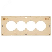Шаблон для подрозетников c 4 отв. диам. 82 мм EKF Expert Шаблон для подрозетников c 4 отв. диам. 82 мм EKF Expert