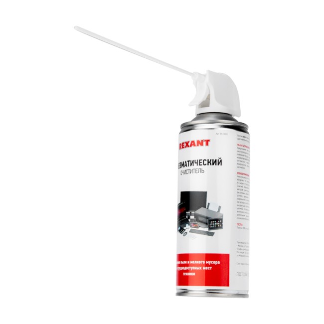 Пневматический очиститель (Сжатый воздух) DUST OFF, 520мл (400мл), аэрозоль REXANT Пневматический очиститель (Сжатый воздух) DUST OFF, 520мл (400мл), аэрозоль REXANT