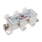 Делитель ТВх4 под F-разъем, 5-1000МГц, Silver (5 F-разъемов в комплекте) REXANT
