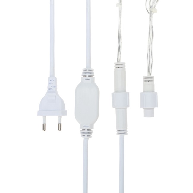 Гирлянда светодиодная Бахрома (Айсикл), 4,8х0,6м, 176 LED СИНИЙ, прозрачный ПВХ, IP65, постоянное свечение, 230В NEON-NIGHT (шнур питания в комплекте)