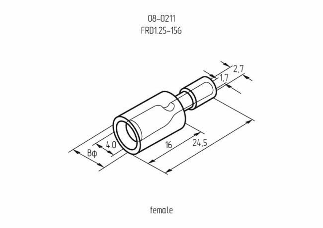Разъем штекерный изолированный гнездо 4 мм 0.5-1.5 мм² (РШи-м 1.5-4/РШИм 1,25-5-4) красный REXANT Разъем штекерный изолированный гнездо 4 мм 0.5-1.5 мм² (РШи-м 1.5-4/РШИм 1,25-5-4) красный REXANT