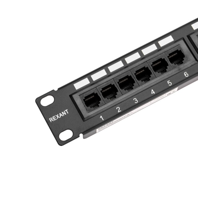 Панель коммутационная 19" PRO, 1U, 24 порта, UTP, RJ-45, CAT 6 REXANT