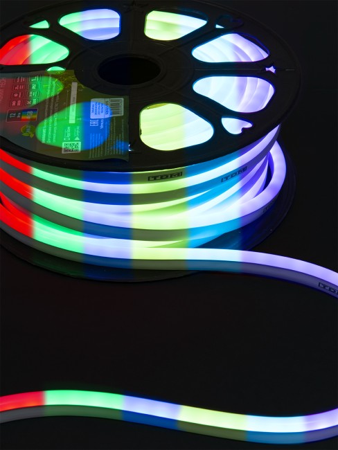 Гибкий неон SMD5050-60 LED/м-220 В-12 Вт/м -IP67-RGB (25м) TDM Гибкий неон SMD5050-60 LED/м-220 В-12 Вт/м -IP67-RGB (25м) TDM