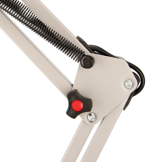 Светильник настольный REXANT Акцент на металлической стойке с винтовым зажимом, с цоколем Е27, 60 Вт, цвет лунный свет Светильник настольный REXANT Акцент на металлической стойке с винтовым зажимом, с цоколем Е27, 60 Вт, цвет лунный свет