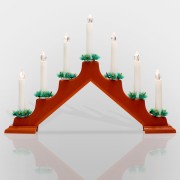 Новогодняя горка 7 свечек, цвет корпуса: Красный, цвет свечения: ТЕПЛЫЙ БЕЛЫЙ Новогодняя горка 7 свечек, цвет корпуса: Красный, цвет свечения: ТЕПЛЫЙ БЕЛЫЙ