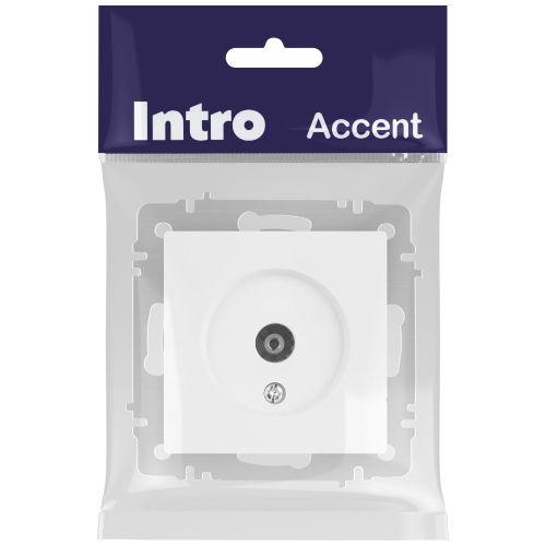 Розетка телевизионная одиночная TV СП Accent 6-301-01М IP20 бел. матов. Intro Б0063603 Розетка телевизионная одиночная TV СП Accent 6-301-01М IP20 бел. матов. Intro Б0063603