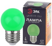 Лампа светодиодная для Белт-Лайт диод. шар, зел., 4SMD, 1W, E27 ERAGL45-E27 ЭРА LED Р45-1W-E27 ЭРА