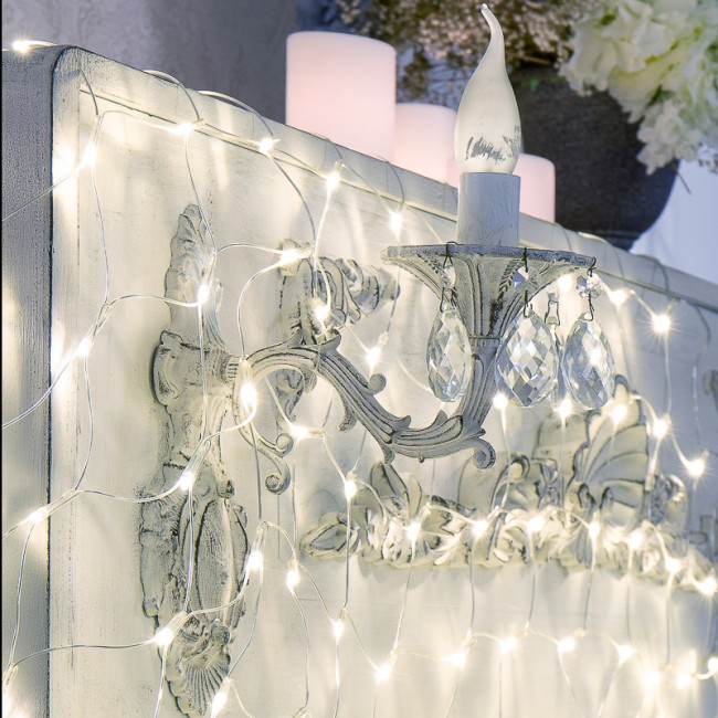 Гирлянда Сеть 1,5х1,5 м, прозрачный ПВХ, 96 LED белый Гирлянда Сеть 1,5х1,5 м, прозрачный ПВХ, 96 LED белый