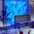 Гирлянда Светодиодный Дождь 2х1,5м, эффект мерцания, белый провод, 230 В, диоды СИНИЕ (нужен шнур питания 303-500-1)
