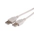 Кабель USB (шт. USB A - шт. USB A) 1.8 метра, серый REXANT
