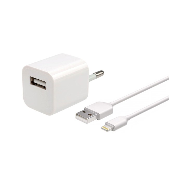 Сетевое зарядное устройство «Квадрат» USB (СЗУ) (1000 mA) белое REXANT