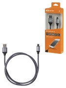 Дата-кабель, ДК 10, USB - micro USB, 1 м, тканевая оплетка, серый, TDM Дата-кабель, ДК 10, USB - micro USB, 1 м, тканевая оплетка, серый, TDM