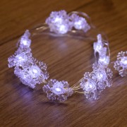 Гирлянда Снежинки, 2м, 20 диодов, цвет белый Гирлянда Снежинки, 2м, 20 диодов, цвет белый