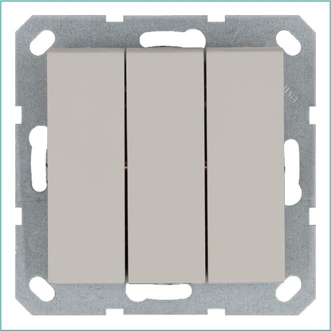 Выключатель 3-кл. 10А IP20 механизм тауп Jasmart G3031T