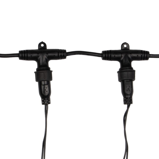 Гирлянда светодиодная Дождь 2х6 м, постоянное свечение, черный провод, 230 В, диоды ТЕПЛЫЙ БЕЛЫЙ (шнур питания в комплекте)