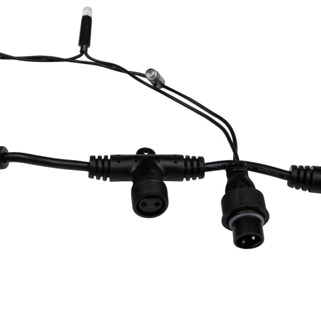 Гирлянда светодиодная Дождь 2х6 м, постоянное свечение, черный провод, 230 В, диоды ТЕПЛЫЙ БЕЛЫЙ (шнур питания в комплекте)