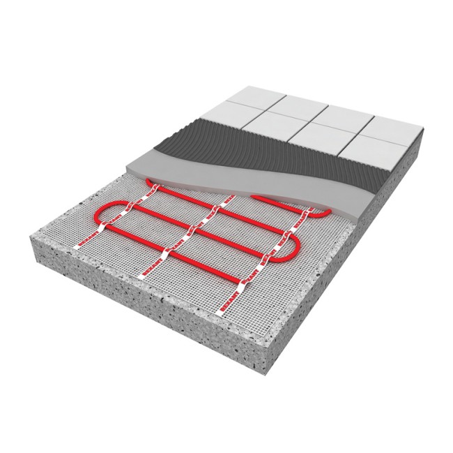 Теплый пол, нагревательный мат Extra 8м², 0,5х16м, 1280Вт двухжильный REXANT Теплый пол, нагревательный мат Extra 8м², 0,5х16м, 1280Вт двухжильный REXANT