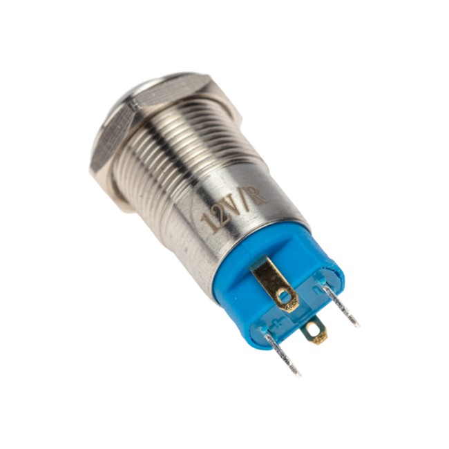 Кнопка антивандальная Ø12 12В(LED) Б/Фикс (4с) OFF-(ON) красная (A-12-C2) REXANT