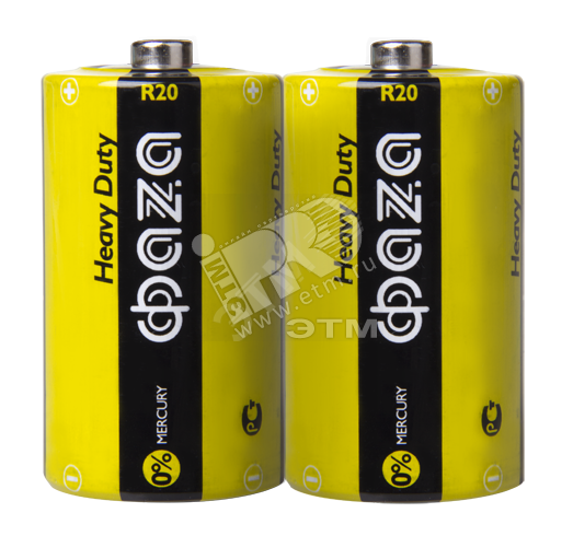 Элемент питания D ФАZА R20 Heavy Duty Shrink-2