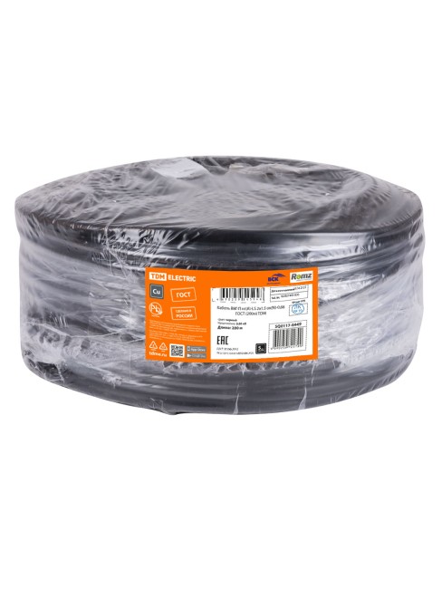 Кабель ВВГ-П нг(А)-LS 2х1,5 ок(N)-0,66 ГОСТ (200м) TDM Кабель ВВГ-П нг(А)-LS 2х1,5 ок(N)-0,66 ГОСТ (200м) TDM