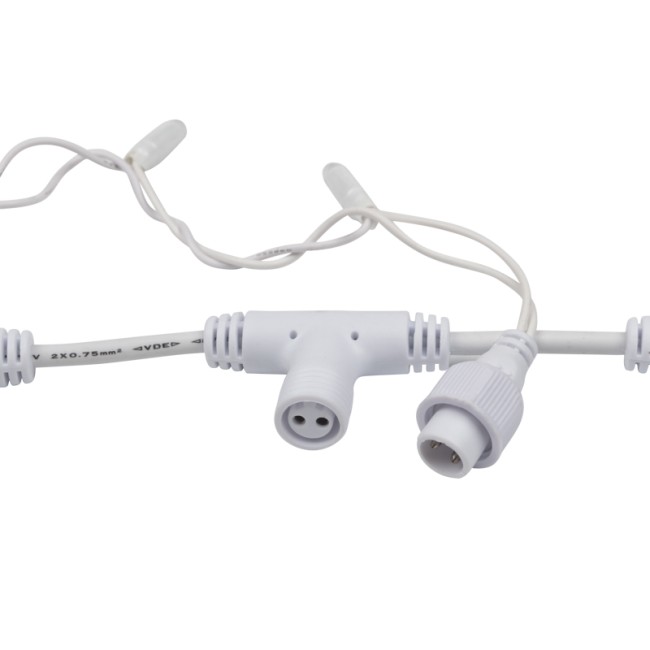 Гирлянда Светодиодный Дождь 2х1,5м, 300 LED БЕЛЫЙ, белый ПВХ, IP65, эффект мерцания, 230В соединяется NEON-NIGHT (нужен шнур питания 303-500-1)