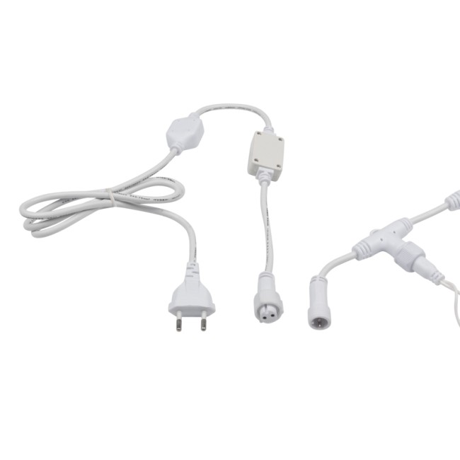 Гирлянда Светодиодный Дождь 2х1,5м, 300 LED БЕЛЫЙ, белый ПВХ, IP65, эффект мерцания, 230В соединяется NEON-NIGHT (нужен шнур питания 303-500-1)