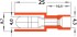 Разъем штекерный полностью изолированный штекер 4 мм 0.5-1.5 мм² (РШПи-п 1.5-4/РшИпп 1,25-4) красный REXANT