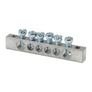 Шина PEN ноль-земля (6x9мм) 6 отв. цинк крепеж по краям EKF