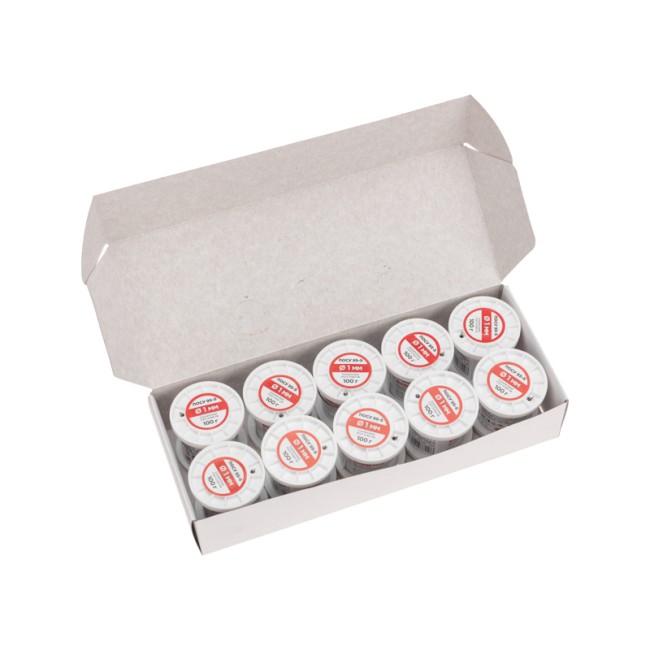 Припой ПОСу 95-5, 100г, Ø1мм, (олово 95%, сурьма 5%), бессвинцовый, ГОСТ 21931-76, катушка REXANT Припой ПОСу 95-5, 100г, Ø1мм, (олово 95%, сурьма 5%), бессвинцовый, ГОСТ 21931-76, катушка REXANT