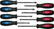 Отвертки ''Стандарт'', CrV сталь, магнитный наконечник, двухцветная прорезиненная ручка, набор 8 шт Отвертки ''Стандарт'', CrV сталь, магнитный наконечник, двухцветная прорезиненная ручка, набор 8 шт