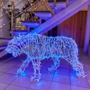 Световой арт-объект Синий Тигр, стоячий 180х140 см. Световой арт-объект Синий Тигр, стоячий 180х140 см.