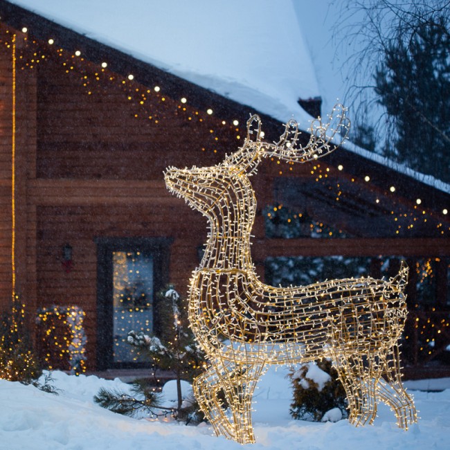 Фигура объемная Северный олень 300х200 см, 3000 LED, IP65, цвет свечения теплый белый NEON-NIGHT Фигура объемная Северный олень 300х200 см, 3000 LED, IP65, цвет свечения теплый белый NEON-NIGHT
