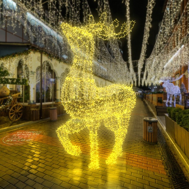 Фигура объемная Северный олень 300х200 см, 3000 LED, IP65, цвет свечения теплый белый NEON-NIGHT Фигура объемная Северный олень 300х200 см, 3000 LED, IP65, цвет свечения теплый белый NEON-NIGHT