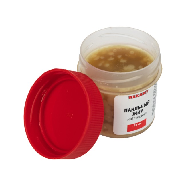 Флюс для пайки, паяльный жир НЕЙТРАЛЬНЫЙ, 20мл, банка REXANT Флюс для пайки, паяльный жир НЕЙТРАЛЬНЫЙ, 20мл, банка REXANT