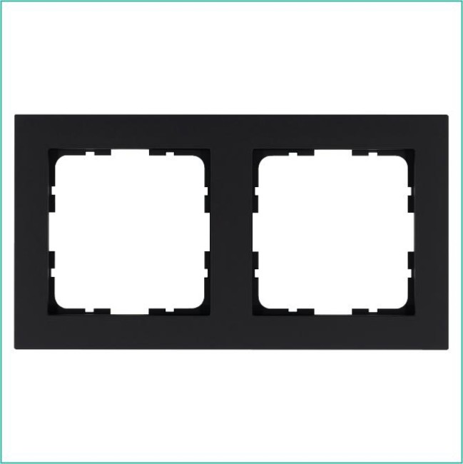 Рамка 2-м G-Classic черн. матов. soft touch Jasmart G1002PB Рамка 2-м G-Classic черн. матов. soft touch Jasmart G1002PB