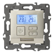 Терморегулятор универс.230В-Imax16А, Эра Elegance, шампань,14-4111-04 Терморегулятор универс.230В-Imax16А, Эра Elegance, шампань,14-4111-04