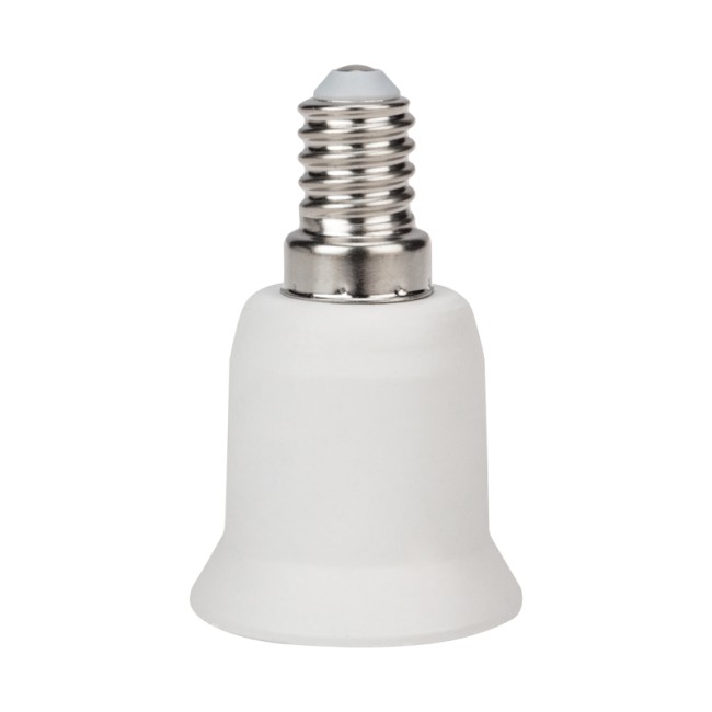 Переходник цокольный Е14-Е27 белый REXANT Переходник цокольный Е14-Е27 белый REXANT