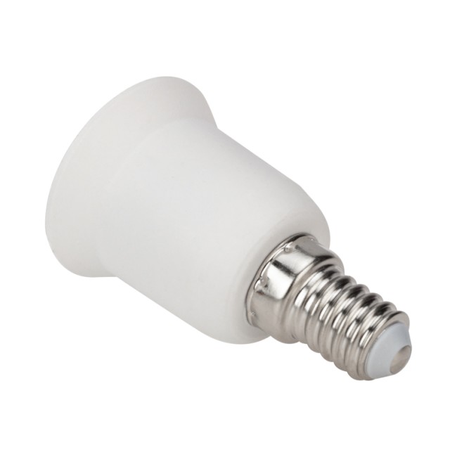 Переходник цокольный Е14-Е27 белый REXANT Переходник цокольный Е14-Е27 белый REXANT