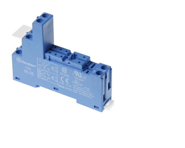 Розетка с винтовыми клеммами (с зажимной клетью) для реле 40.51; 40.52; 40.61; 40.62 применяются модули 99.02; 86.03 в компл.е пластик. клипса 095.01 син. FINDER 95059SPA Розетка с винтовыми клеммами (с зажимной клетью) для реле 40.51; 40.52; 40.61; 40.62 применяются модули 99.02; 86.03 в компл.е пластик. клипса 095.01 син. FINDER 95059SPA