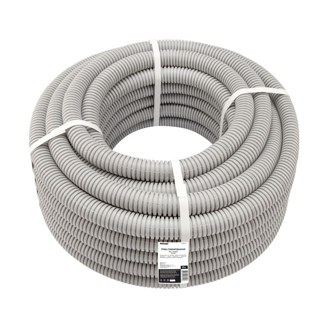 Труба гофрированная из ПВХ, с зондом, Ø32мм (бухта 25 м/уп) PROconnect
